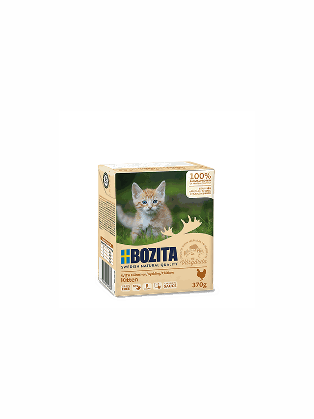 BOZITA -karma dla kotów, kawałeczki mięsa w sosie Kitten 370g