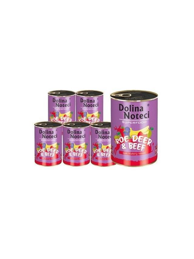 DOLINA NOTECI PREMIUM SUPERFOOD sarna i wołowina 6x400g