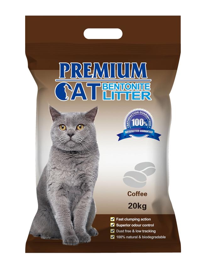 Premium Cat Żwirek Bentonitowy Zbrylający - Kawowy dla kota 20kg