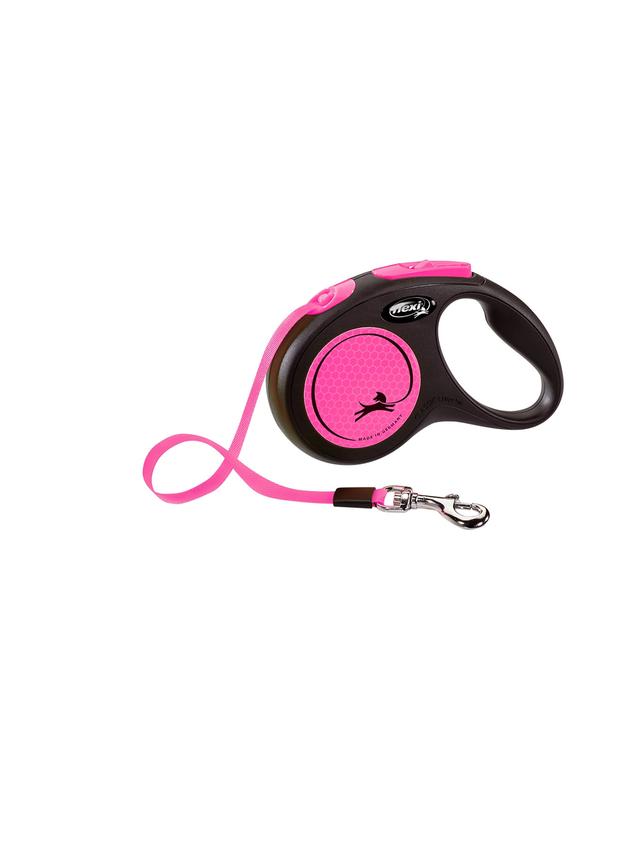 FLEXI Smycz oryginalna New Neon różowa M - 5m do 25kg - taśma