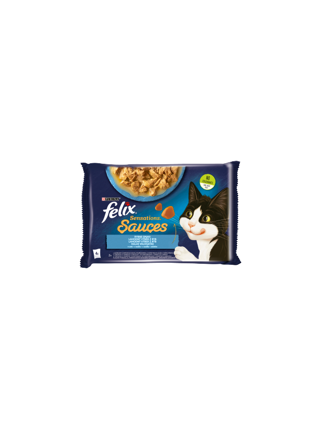 FELIX Sensations Sauces Karma dla kotów rybne smaki w sosie 4x85g