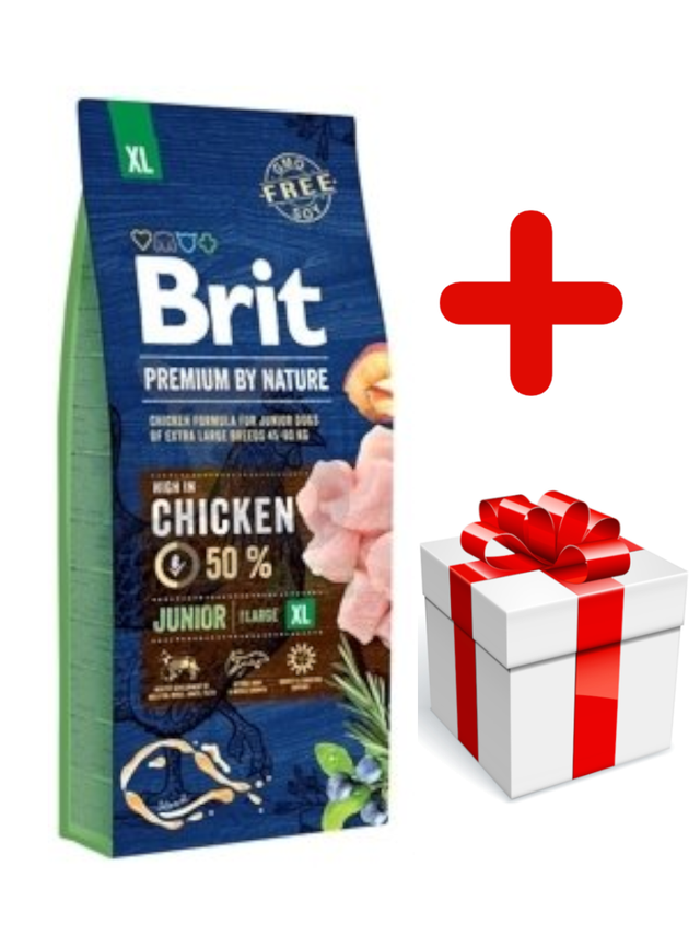 BRIT Premium By Nature Junior XL 15kg + niespodzianka dla psa GRATIS!