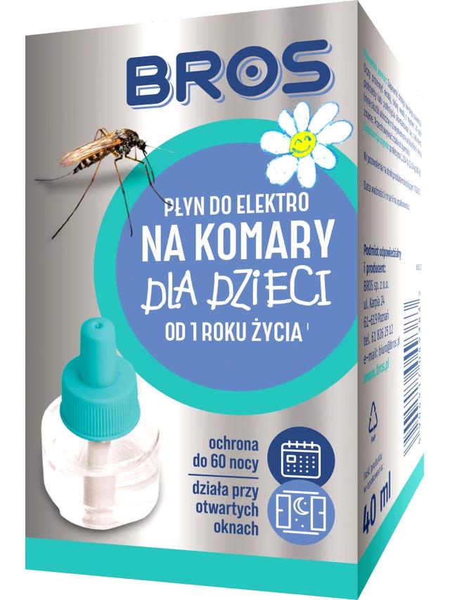 BROS - płyn do elektro na komary dla dzieci od 1 roku życia 60 nocy