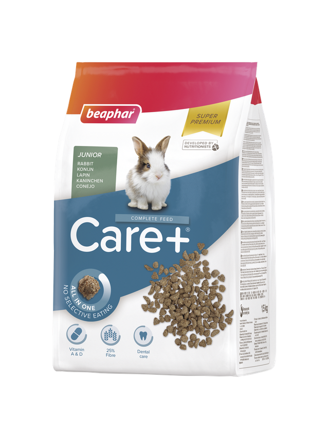 BEAPHAR-Care+ Rabbit Junior 1,5kg - karma Super Premium dla młodych królików opakowanie uszkodzone (3726,3379,3414)