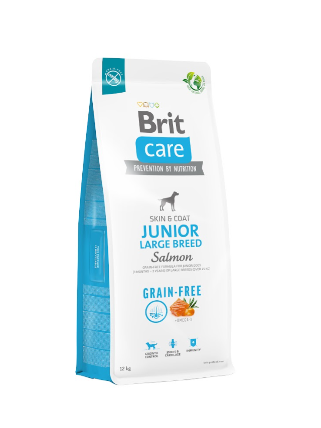 BRIT CARE Dog Grain-free Junior Large Breed Salmon 12kg