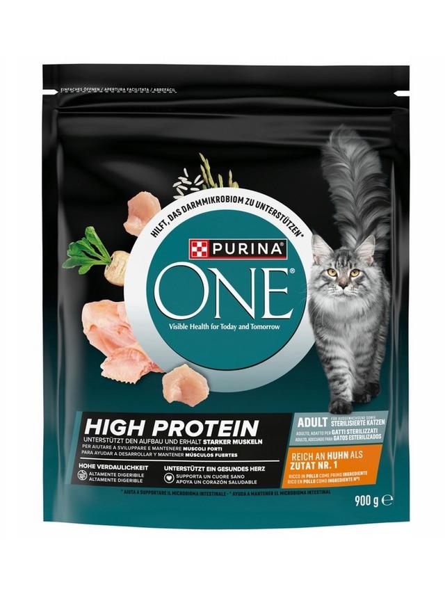 Purina ONE High Protein 900g Karma Dla Dorosłych Kotów Bogata w Kurczaka