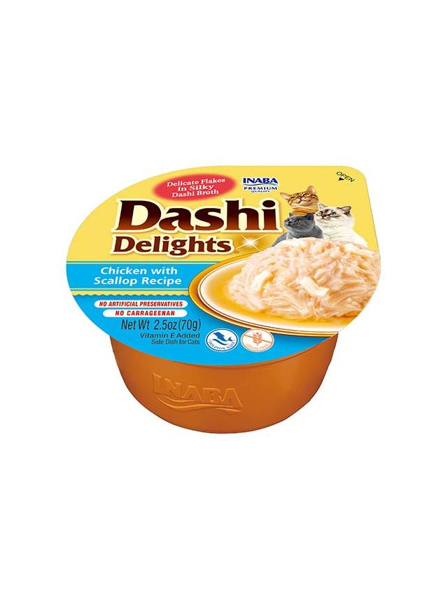 Inaba DASHI uzupełniająca karma dla kota- bulion o smaku kurczaka i przegrzebki 70 g