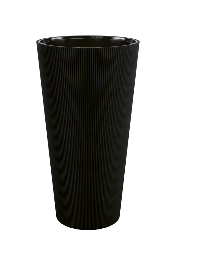 Donica Linea Slim 30 -  głęboka czerń