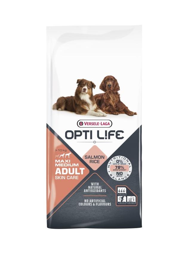 VERSELE-LAGA Opti Life Adult Skin Care Medium&Maxi 15kg opakowanie uszkodzone (8765)