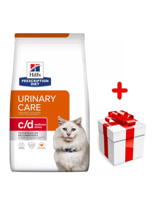 HILL'S PD Prescription Diet Feline c/d Urinary Stress 8kg + niespodzianka dla kota GRATIS!