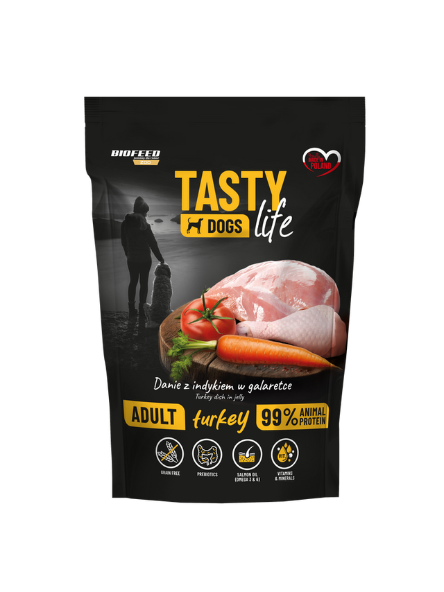 Tasty Dogs Life Danie z indykiem w galaretce 500g