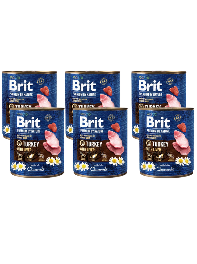 Brit Premium by Nature Turkey With Liver 6x800g