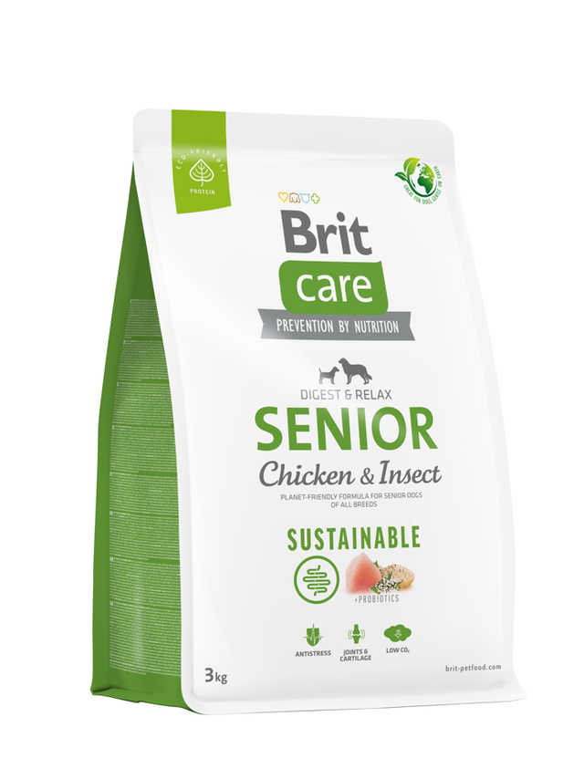 BRIT CARE Dog Sustainable Senior Chicken & Insect 3kg