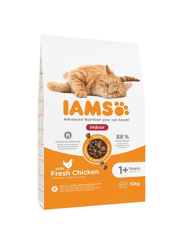 IAMS-Sucha karma for Vitality Indoor dla dorosłych i starszych kotów niewychodzących z domu, kurczakiem 10kg