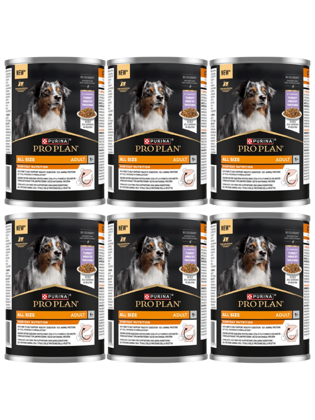 PRO PLAN Everyday Nutrition Adult Karma dla psów bogata w indyka w galaretce 6x400g