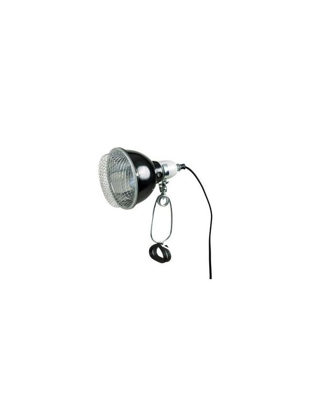 TRIXIE Lampa z klamrą zaciskową, czarna, z siatką ochronną, o 14cm/7cm, 75W