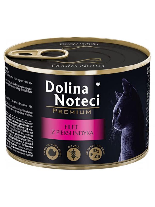 DOLINA NOTECI Premium dla kota filet z piersi z indyka 185g