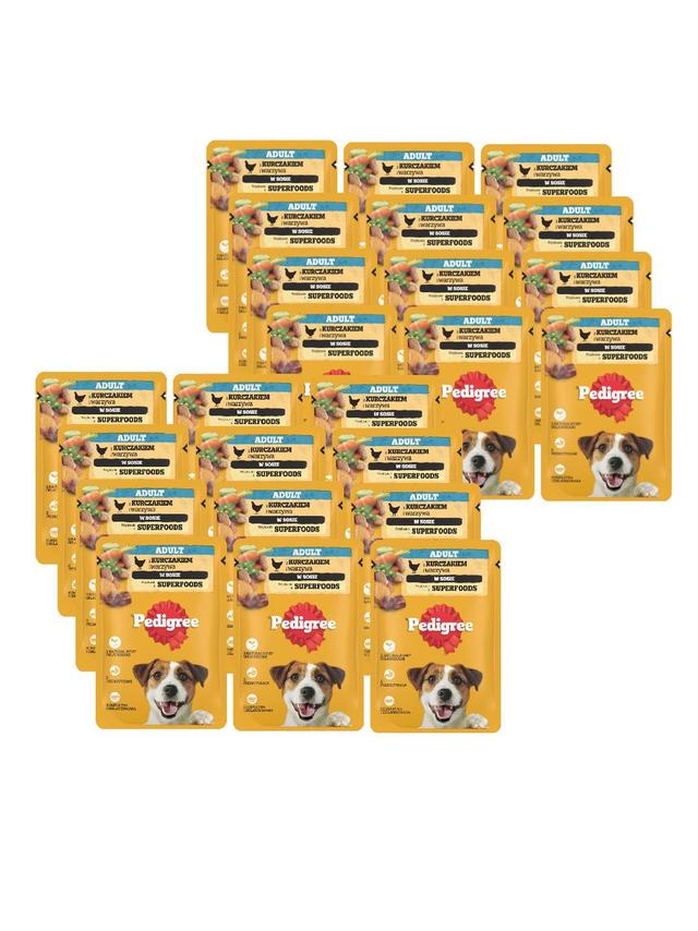 PEDIGREE Adult saszetka 24x100g - mokra karma dla psów z kurczakiem i warzywami w sosie