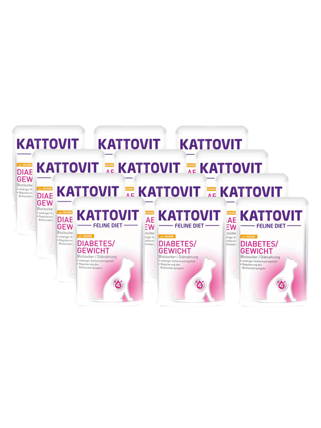 Kattovit Diabetes/Gewicht kurczak 12x85g saszetka