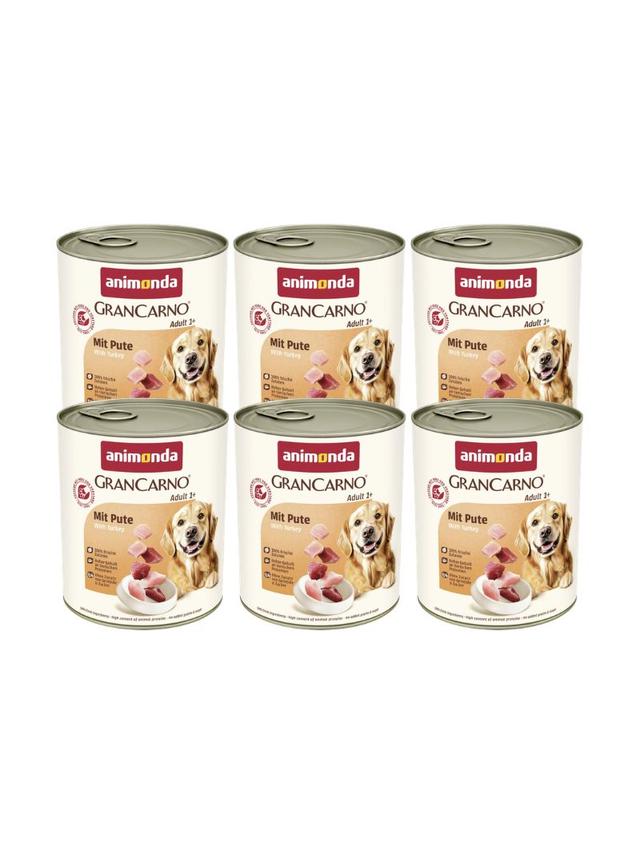 ANIMONDA GranCarno Adult Dog smak: Wieprzowina + Indyk 6x800g