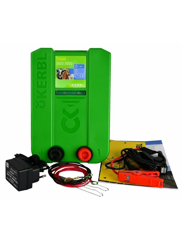 KERBL Elektryzator uniwersalny TITAN DUO 3000, dla koni, bydła, owiec i kóz, 3,0 J