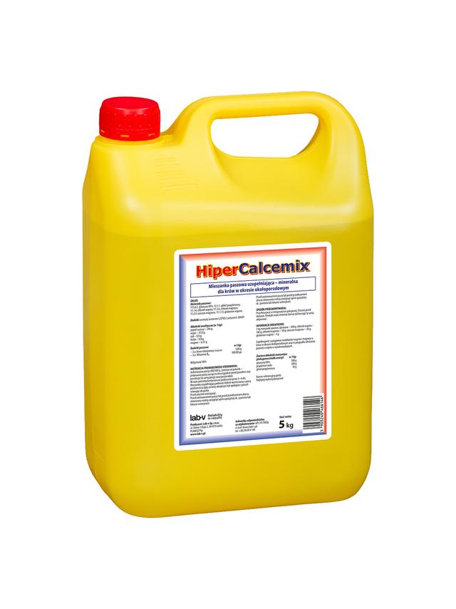 Lab-v Hiper Calcemix - Mieszanka Paszowa Uzupełniająco-mineralna Dla Krów W Okresie Okołoporodowym Zapobiegająca Wystąpieniu Niedoborów Wapnia i Magnezu 5kg