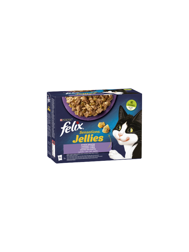 FELIX Sensation Jellies Karma dla kotów wybór smaków w galaretce 12x85g