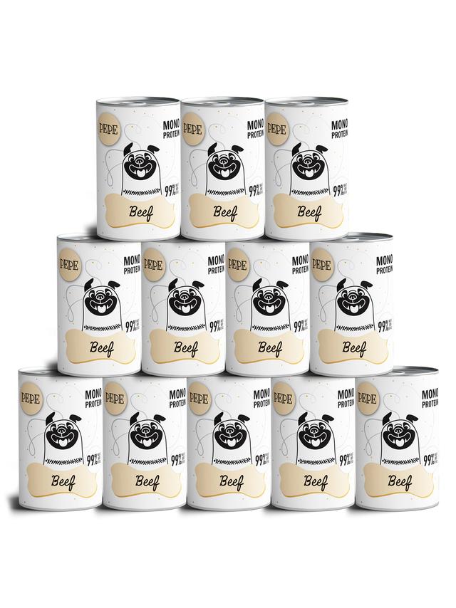 PEPE MONO PROTEIN Beef (wołowina) 12x400g