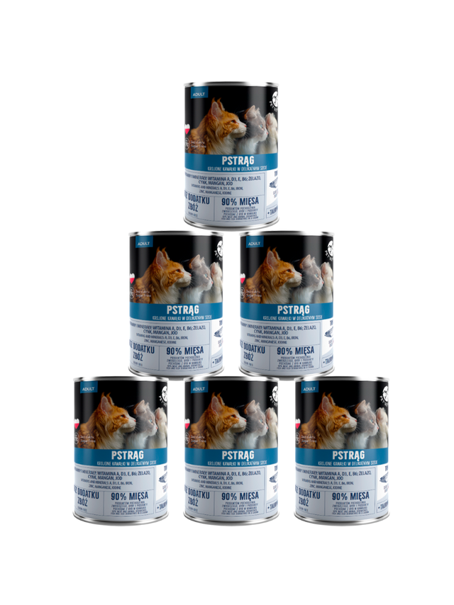 PetRepublic kawałki w sosie z pstrągiem 6x400g