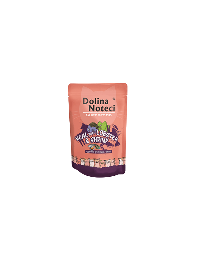 DOLINA NOTECI Superfood cielęcina z homarem i krewetkami saszetka 85g