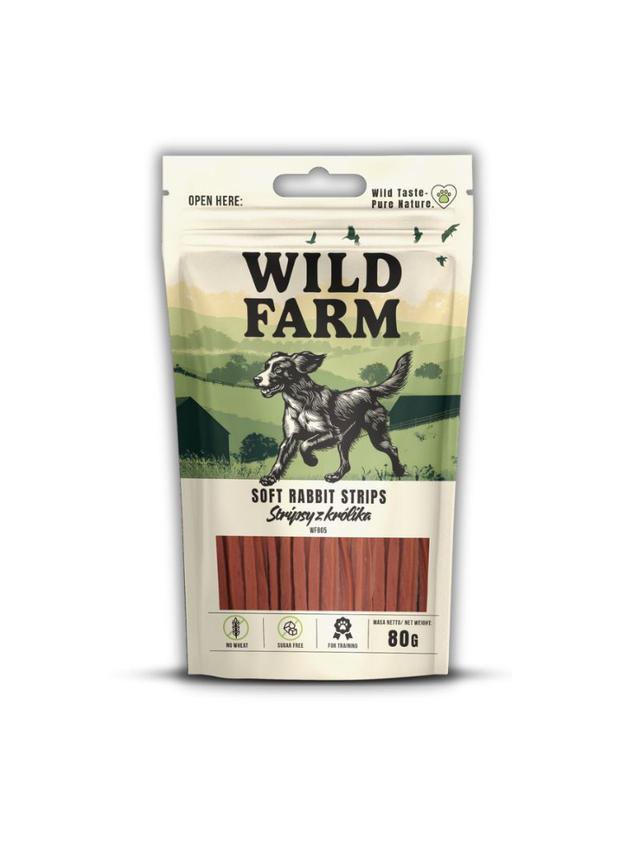 WILD FARM stripsy z królika 80g przysmak dla psa