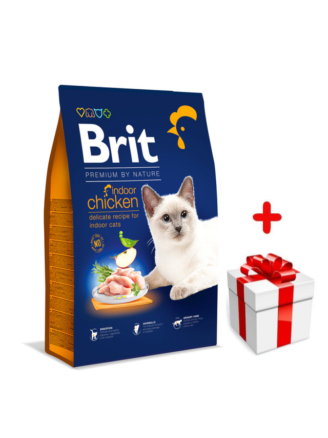BRIT Premium By Nature Indoor Cat 1,5kg + niespodzianka dla kota GRATIS!