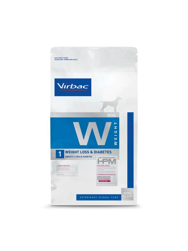VIRBAC Dog Weight Loss & Diabetes W1 Otyłość (>30%), Cukrzyca 7kg