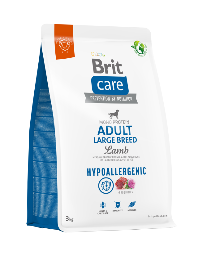 BRIT CARE Dog Hypoallergenic Adult Large Breed Lamb 3kg