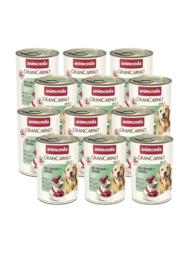 ANIMONDA GranCarno Adult Dog smak: Jeleń i jabłko 12x400g