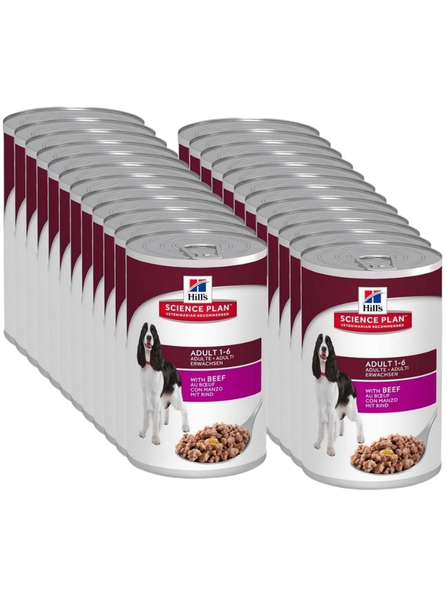HILL'S SP Science Plan Canine Adult wołowina 24x370g - puszka