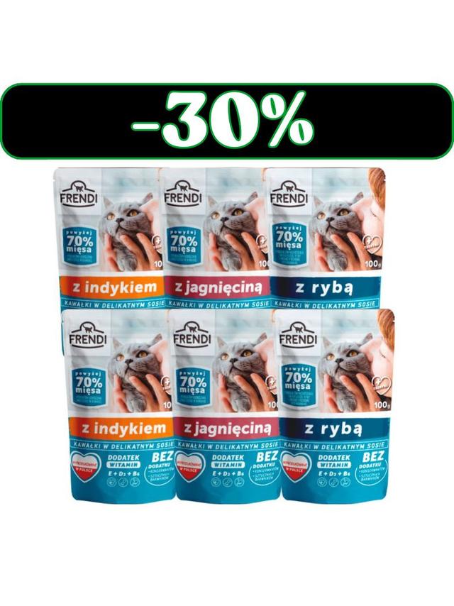 Frendi kawałki w delikatnym sosie Mix Smaków dla kota 6x100g