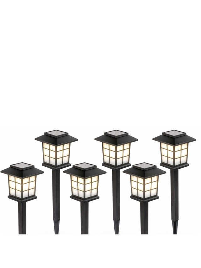 6x lampa ogrodowa solarna