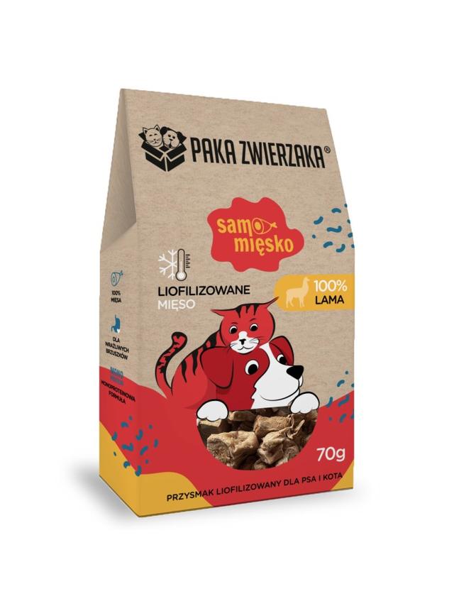 Paka Zwierzaka Przysmak liofilizowany Samo Mięsko LAMA 70g