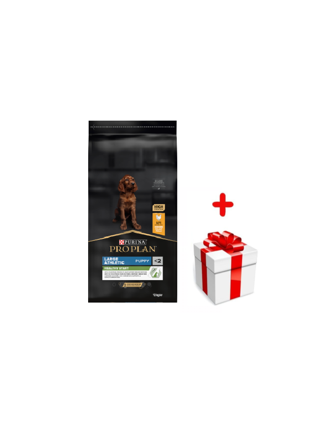 Purina Pro Plan Large Puppy Athletic Optistart, kurczak i ryż 12kg  + niespodzianka dla psa GRATIS!