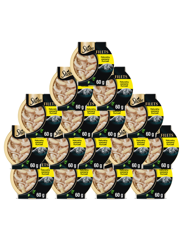 SHEBA Filets mokra karma dla kota z kurczakiem w sosie 16x60g
