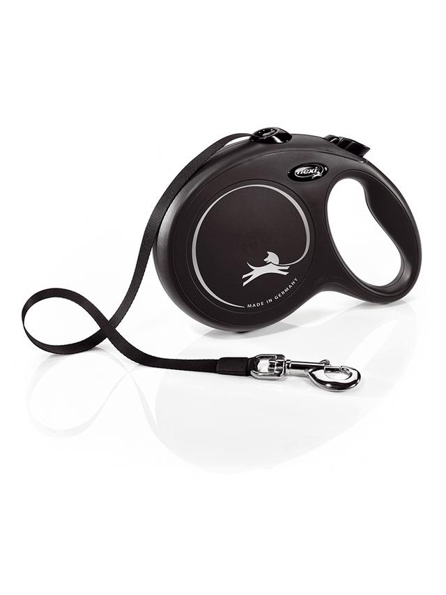 FLEXI Smycz oryginalna New Classic L czarna - 8m do 50kg - taśma