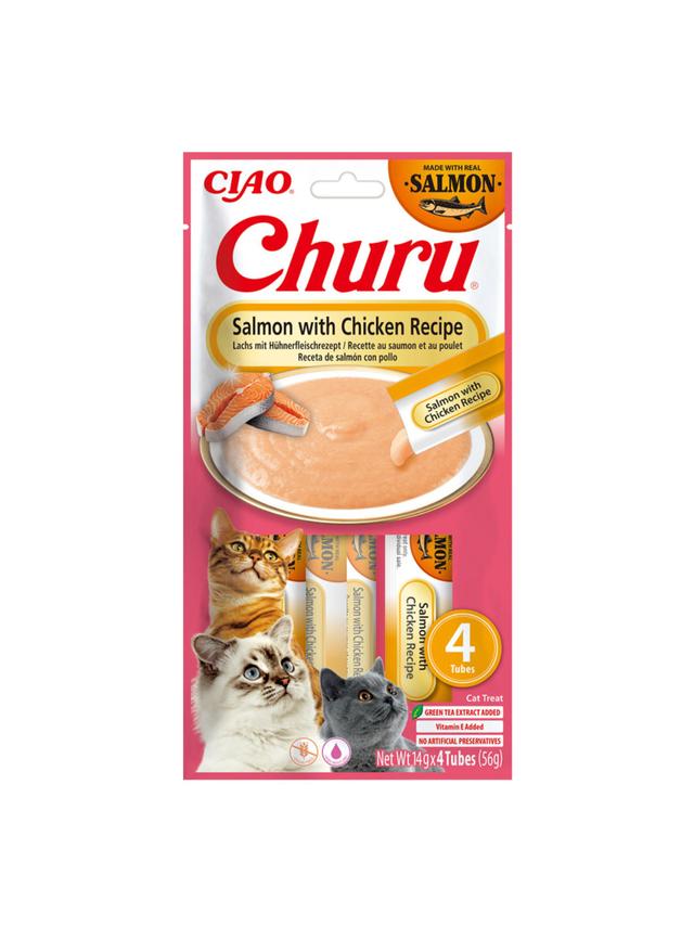 INABA CAT CHURU Salmon With Chicken 4x14g