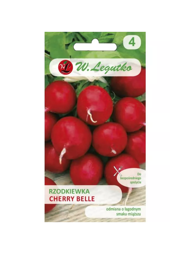 Rzodkiewka Cherry Belle - okrągła, czerwona