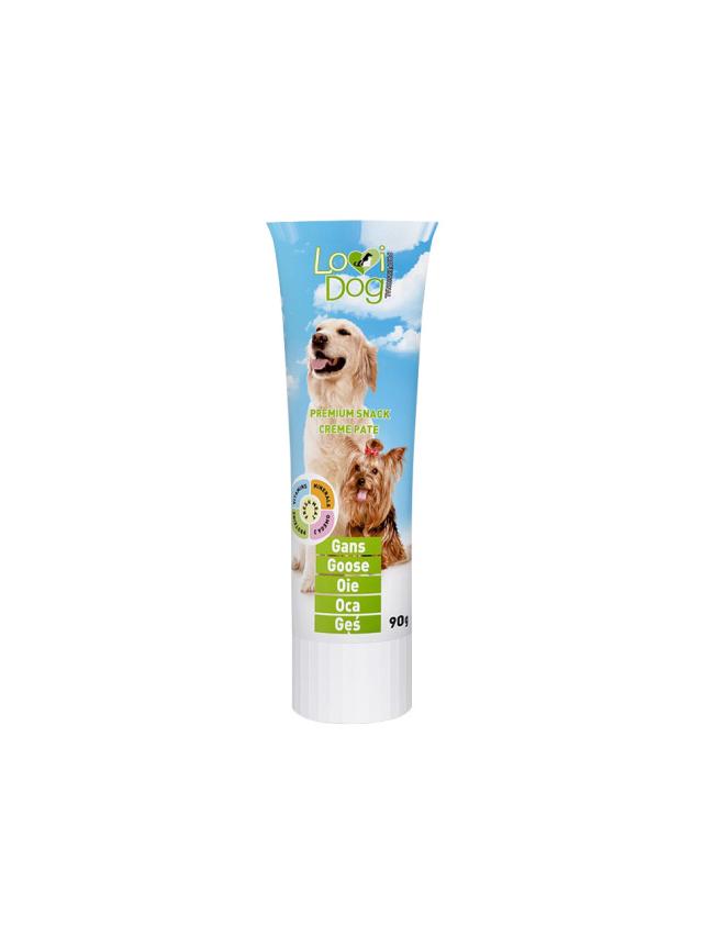 Lovi Dog Snack Creme Pate Goose - pasztet dla psa w tubce, z gęsiną i witaminami 90g