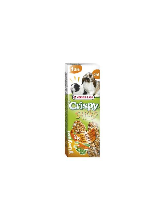VERSELE LAGA  Crispy Sticks Rabbits-Guinea Pigs Carrot & Parsley 110g - 2 kolby marchewkowo pietruszkowe dla królików i kawii domowych