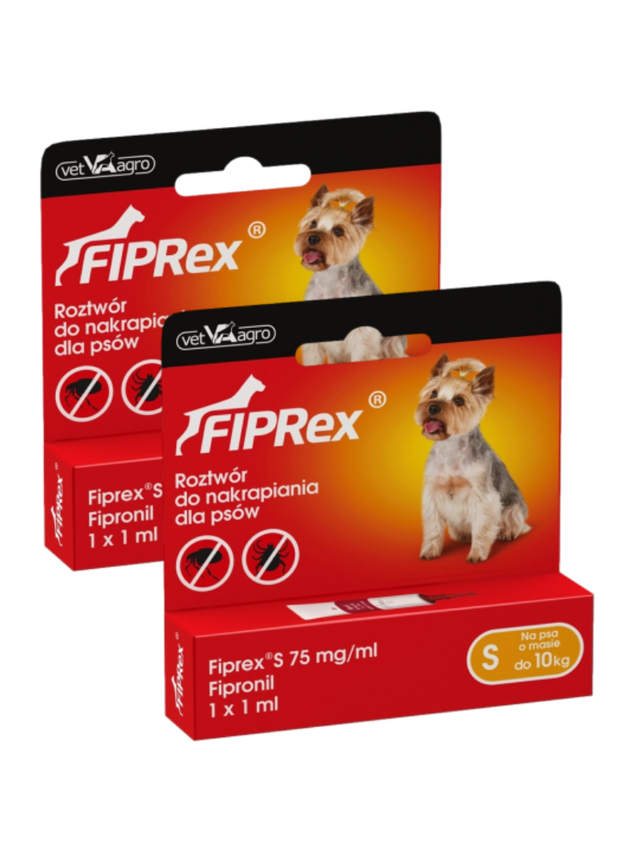 Fiprex S, 75 mg/ml, roztwór do nakrapiania dla psów (2szt)