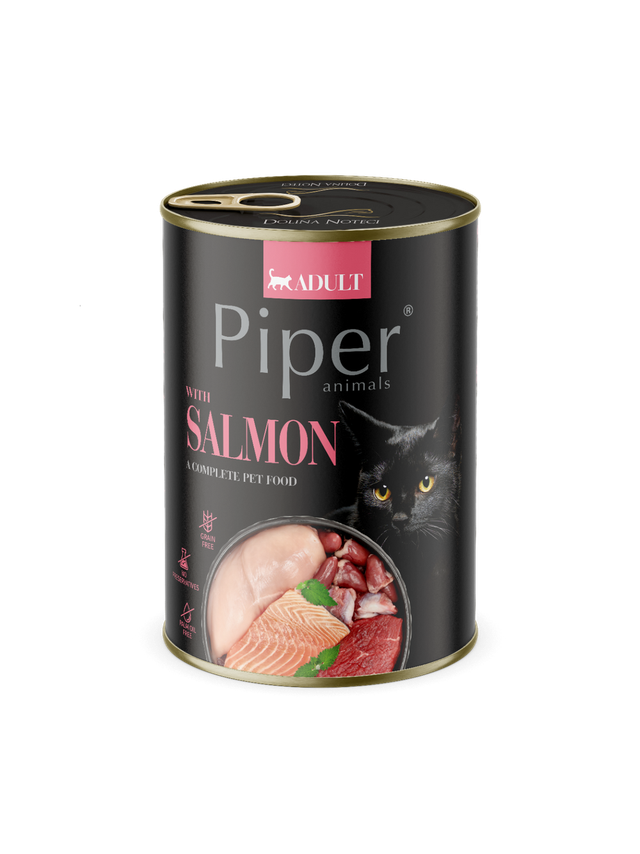 DOLINA NOTECI Piper dla kota z łososiem 400g