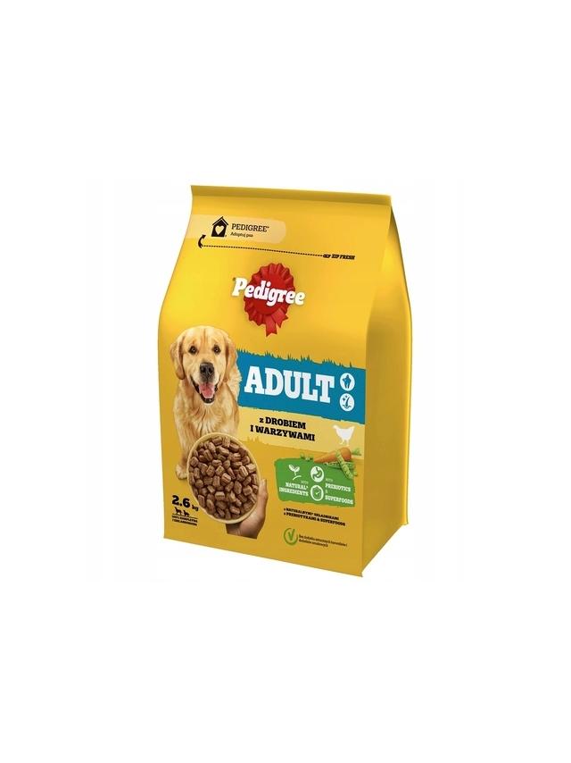 PEDIGREE® Adult 2,6 kg z drobiem i warzywami - sucha karma pełnoporcjowa dla dorosłych psów dużych i średnich ras
