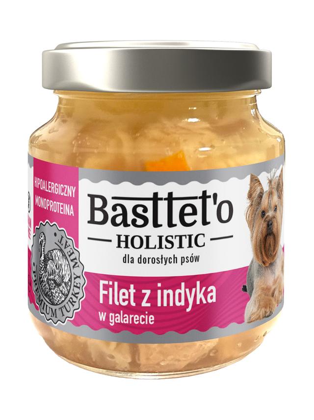 Basttet'o Holistic filet z indyka w galarecie dla psów 130g